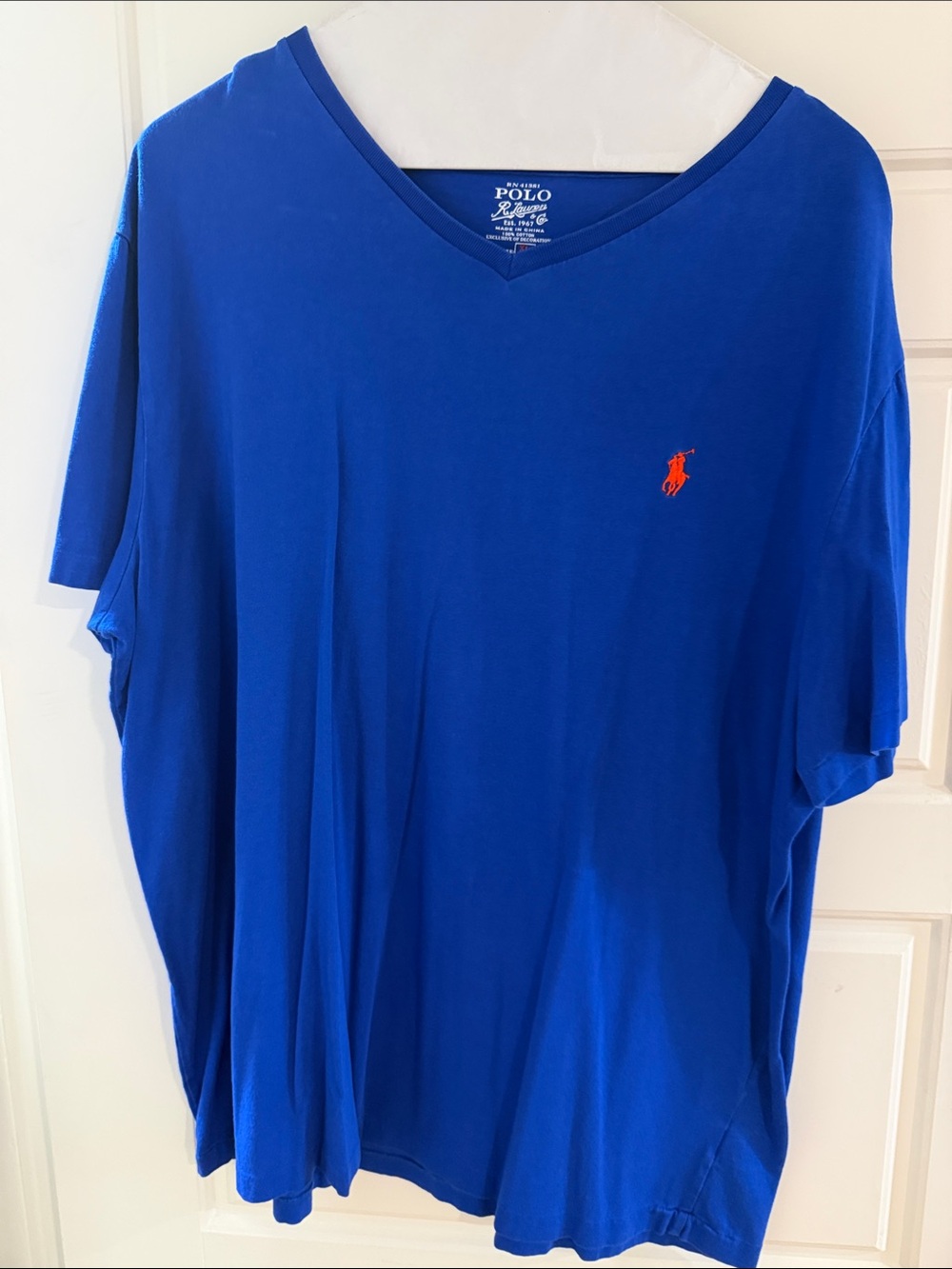 Polo by Ralph Lauren Royal Blue V-Neck Tee